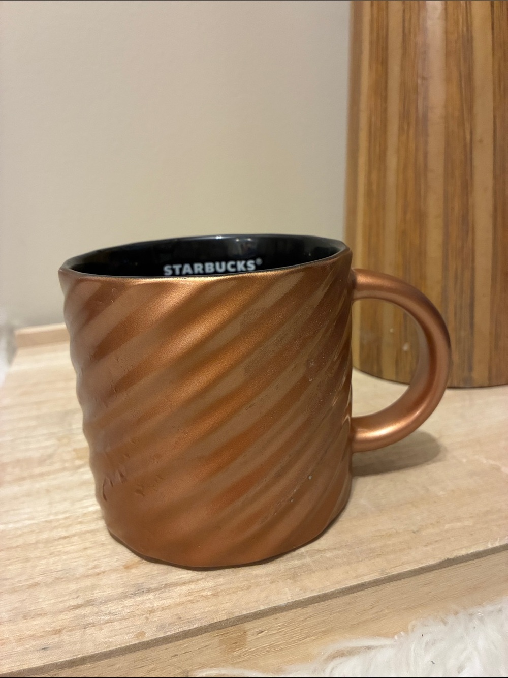 Starbucks Metallic Copper Twisted Ceramic Mug